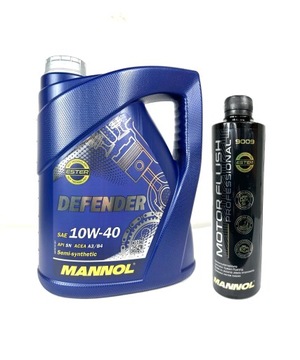 Olej półsyntetyczny Mannol Defender 5 l 10W-40 + płukanka professional