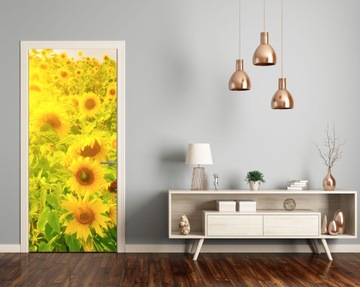 ДЕКОРАТИВНАЯ НАКЛЕЙКА НА ДВЕРЬ ПОЛЕ ПОДСОЛНУХОВ