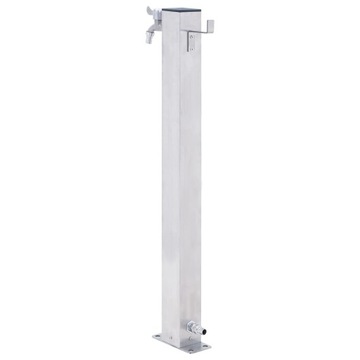 Kran ogrodowy na kwadratowym słupku, 40 cm, stal