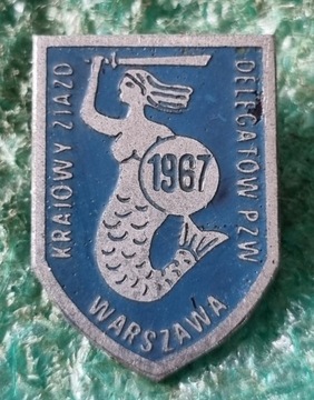 ODZNAKA KRAJOWY ZJAZD DELEGATÓW PZW WARSZAWA 1967