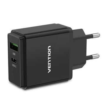 VENTION Ładowarka USB C/A 20W/18W QC 3.0 Apple2.4A