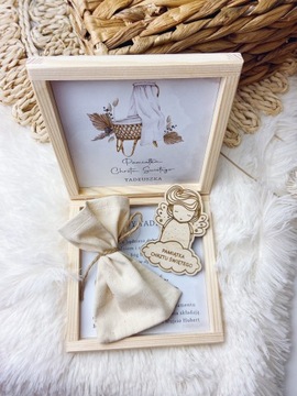 PAMIĄTKA CHRZTU CHRZEST PREZENT ANIOŁEK WZORY