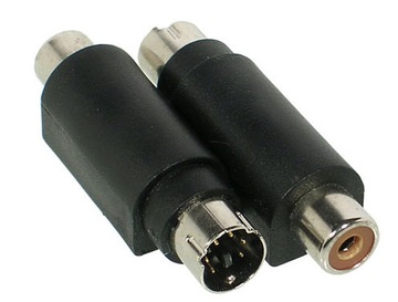 Przejście DIN6 wt - RCA gn 1 sztuka