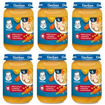 Gerber Bukiet jarzyn z cielęciną i klusecz. 6x190g