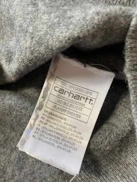 Carhartt ORYGINALNY WEŁNIANY SZARY SWETR/ S