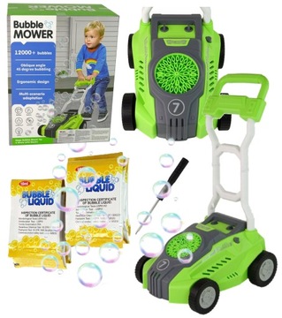 Kosiarka Na Bańki Mydlane Maszyna Generator Baniek Jeździ + PŁYN 100ml