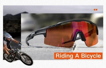 Spolaryzowane męskie damskie 3 soczewki modne okulary rowerowe MTB gogle sportowe