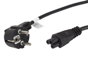 Kabel zasilający do ładowarki laptopa 1,8 m metra certyfikat VDE koniczynka