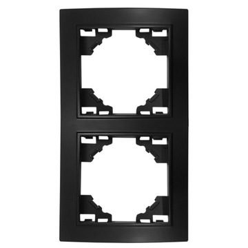 QUADRA RAMKA PODWÓJNA CZARNA MATOWA PREMIUM MAT