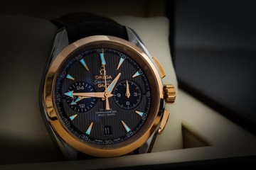 OMEGA SEAMASTER AQUA TERRA GMT CHRONOGRAPH SS|18K GOLD 43MM/BOX