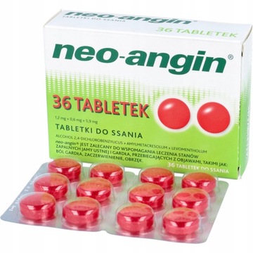 neo-angin lek na ból gardła 36 tabletek do ssania