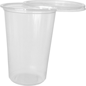Контейнер ПП для салатов, горячих блюд, 1000 мл, с крышкой, круглый, 50 шт.
