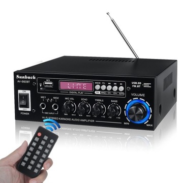 AMPLITUNER WZMACNIACZ BLUETOOTH STEREO PILOT FM
