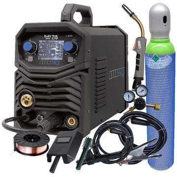 Spawarka MIG Spartus EasyMig 215 Synergia LCD 200A ZESTAW ALUMINIUM INOX