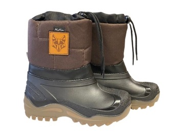REN MUFLON BOOTS 22-468 СНЕЖНЫЕ БОТИНКИ ДЛЯ МАЛЬЧИКОВ ЧЕРНО-КОРИЧНЕВЫЙ R 25/26