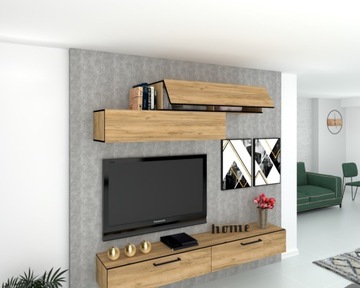 Подвесной горизонтальный шкаф под телевизор SIMPLY UP Craft Black 180