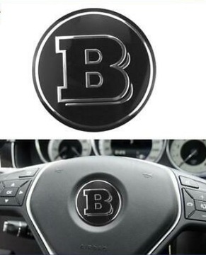 MERCEDES BRABUS ЭМБЛЕМА РУЛЕВОЕ КОЛЕСО БЛЕСК ЧЕРНЫЙ