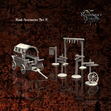 Road Accessories and Broken Carriage - Zepsuty Wóz