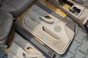 BMW 7 e38 бежевый кожаный диван с электроприводом, боковые сиденья, комплект