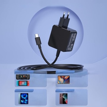 БЛОК ПИТАНИЯ 15В 2,6А 45ВТ С ПЕРЕКЛЮЧАТЕЛЕМ USB C, ЗАРЯДНОЕ УСТРОЙСТВО 1,8М