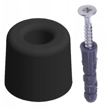 Odbojnik Do Drzwi Bramy 28x32mm Gumowy Klin Stoper Drzwiowy Czarny
