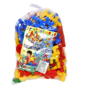 Klocki konstrukcyjne wafle 60el mix 25418