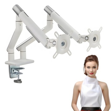 STOJAK NA DWA MONITORY SOLIDNY UCHWYT DO 7 KG STANDARD VESA 17