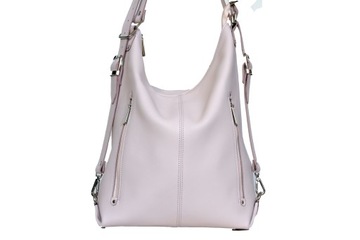 SKÓRZANA TOREBKA-PLECAK A4 WOREK WŁOSKA SKÓRA 2W1