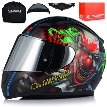 KASK MOTOCYKLOWY LS2 FF353 RAPID II JOKER HAPPY DREAMS + LUSTRZANA SZYBA