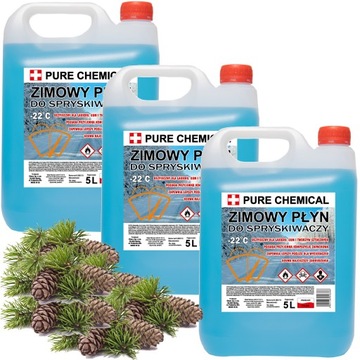 PŁYN DO SPRYSKIWACZY ZIMOWY -22 ZAPACHOWY 15L 3x5l