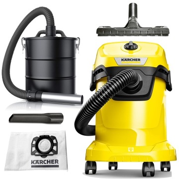 ODKURZACZ PRZEMYSŁOWY S/M KOMINKOWY KARCHER WD3 ZESTAW NOWY MODEL +NADMUCH