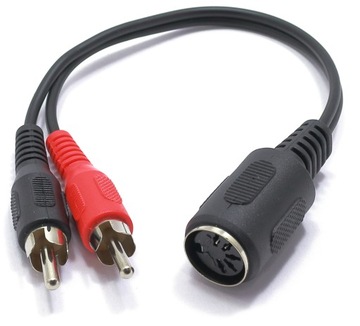 PRZEJŚCIÓWKA GNIAZDO DIN 5 PIN 2X WTYK RCA VITALCO