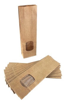 Пакеты бумажные для сыпучих продуктов 100шт20,5х7х4