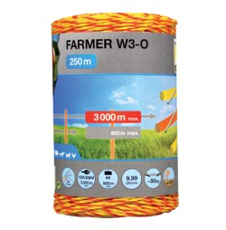 Plecionka 250m Pom.-Żółta linka pastuch