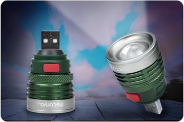 МАЛЕНЬКИЙ МОЩНЫЙ МИНИ-СВЕТОДИОДНЫЙ ФОНАРИК COB ZOOM ТУРИСТИЧЕСКИЙ КАРМАННЫЙ USB-ЛАМПА