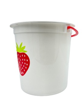 Пластиковое детское ведро для сбора фруктов 2л с крышкой