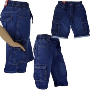 Spodenki Jeans ST'L r39 Bojówki z Gumką Miękkie Rozciągliwe Różne Rozmiary