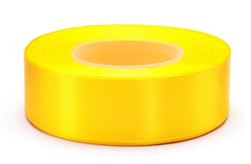 Wstążka tasiemka ozdobna satynowa ŻÓŁTA 12 mm