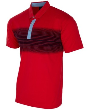 ФУТБОЛКА ПОЛО МУЖСКАЯ, С КРАСНЫМ УЗОРОМ, размер XL
