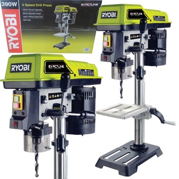 RYOBI СЕТЕВОЙ СТАЦИОНАРНЫЙ КОЛОННЫЙ СВЕРЛИЛЬНЫЙ СТАНОК RDP102L 390 ВТ ТАБЛИЦА