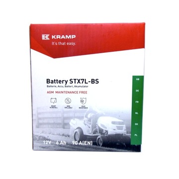 АККУМУЛЯТОР 12В 6Ач 90А YTX7LBSKR ДЛЯ ТРАКТОРНОЙ КОСИЛКИ ЗАКРЫТЫЙ ПРАВЫЙ ПЛЮС