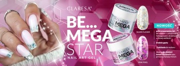 Claresa MegaStar Art Gel 10г Pink Pixel Розовый гель для дизайна ногтей