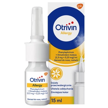 OTRIVIN ALLERGY Aerozol przeciw alergii 15 ml