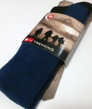 Skarpety EXPANSIVE TREKKING Bezuciskowa r.35-38 35% MERINO Granat