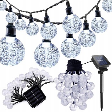 GIRLANDA SOLARNA LAMPA OGRODOWA ŚWIETLNA 300LED 32M KULE