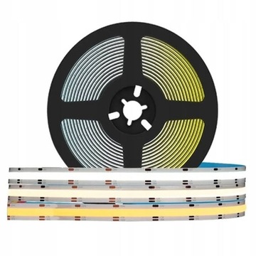Светодиодная лента COB 1м 7Вт 12В IP20 320LED Непрерывная линия света Экономичная Мощная
