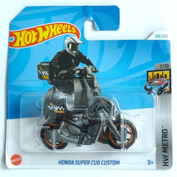 HOT WHEELS Honda Super Cub Custom HTF23 HW Metro 2024 пошкоджена картка (виставковий)