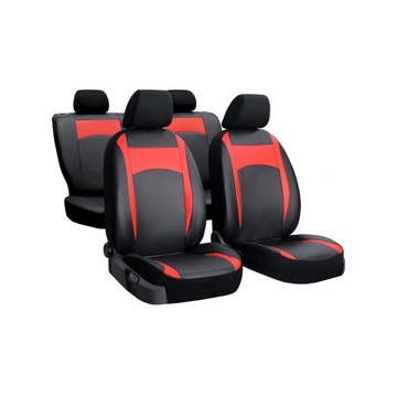 Pokrowce uniwersalne ekoskóra Design Leather czerwone do Subaru Outback