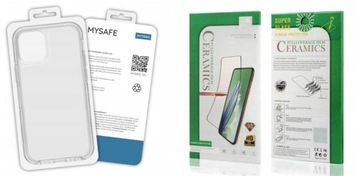 ETUI 2MM TRANSPARENTNE DO IPHONE 13 MINI + SZKŁO CERAMICZNE 9D GRATIS