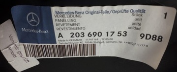 CLC CL 203 08-11 BOK ČALOUNĚNÍ ČERNÁ PRAVÝ ZADNÍ